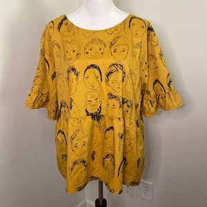 ⭐️🏷️SALE⭐️Funky Artsy Blouse size 2XL